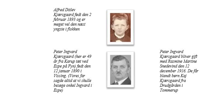 Slægtstræ Kjærsgaard Familie historie